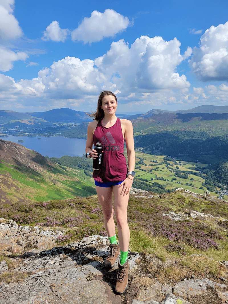 Amber Keegan walking in the Lake District