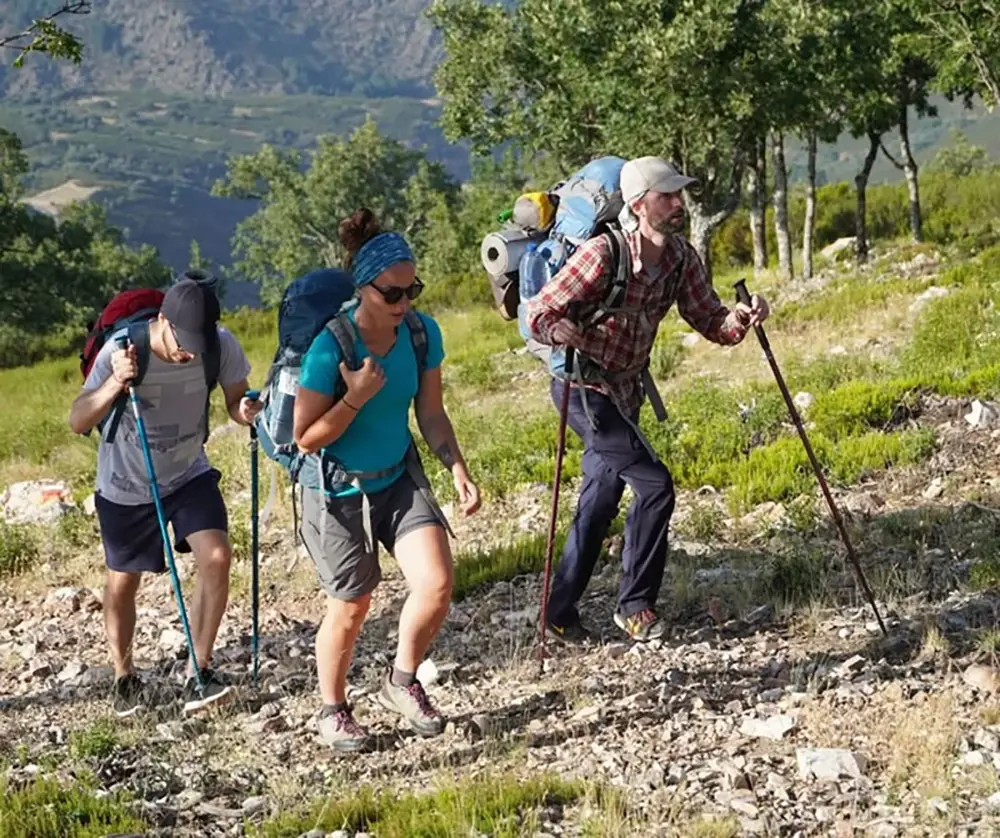 Hiking with the Madrid Outdoors Education project in Spain