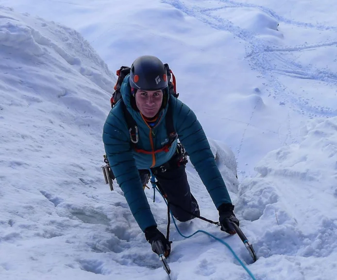 Topping out of the first pitch of Patri.