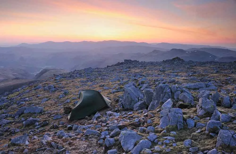 Wild camping Great Gable