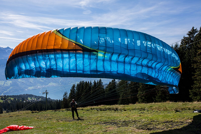 Paragliding wing Interlaken