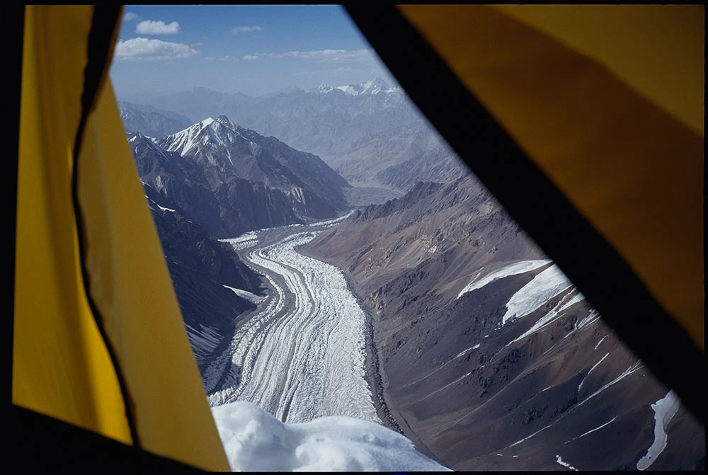 View frm tent Glacier 3000m 10000 below