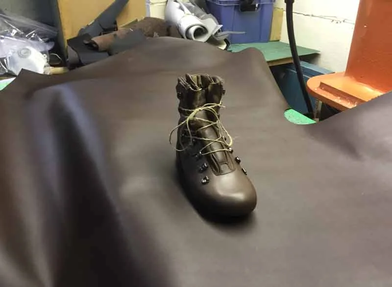 boot on leather