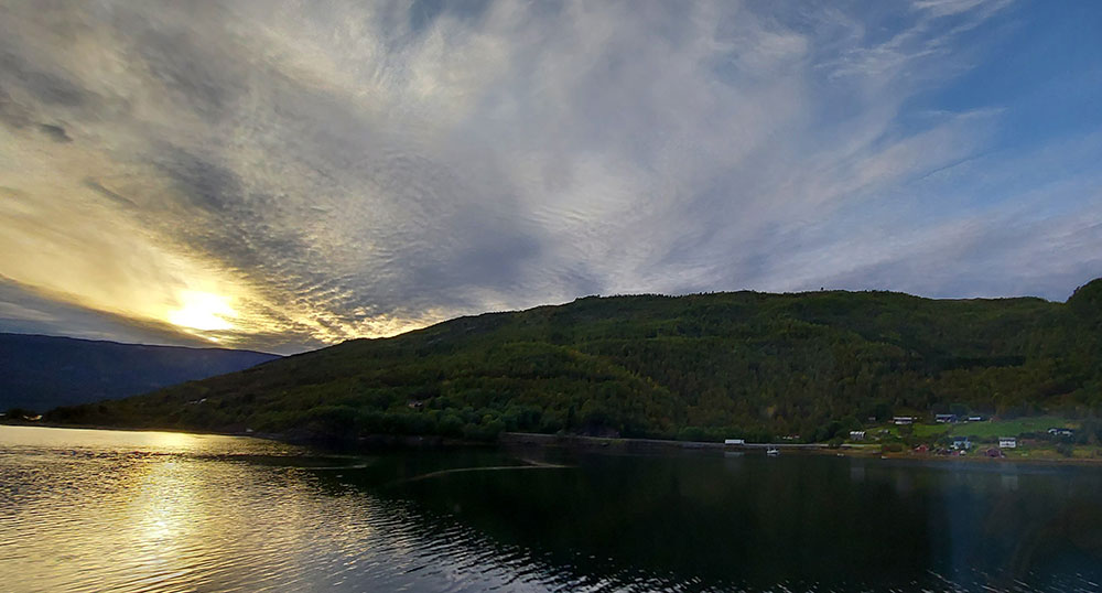 Sunset between Fauske and Narvik