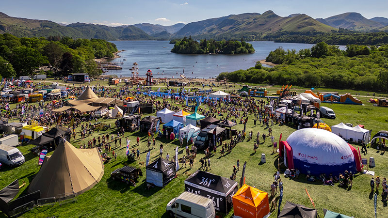 The Keswick Mountain Festival Village in 2025 photo credit Paul Mitchell