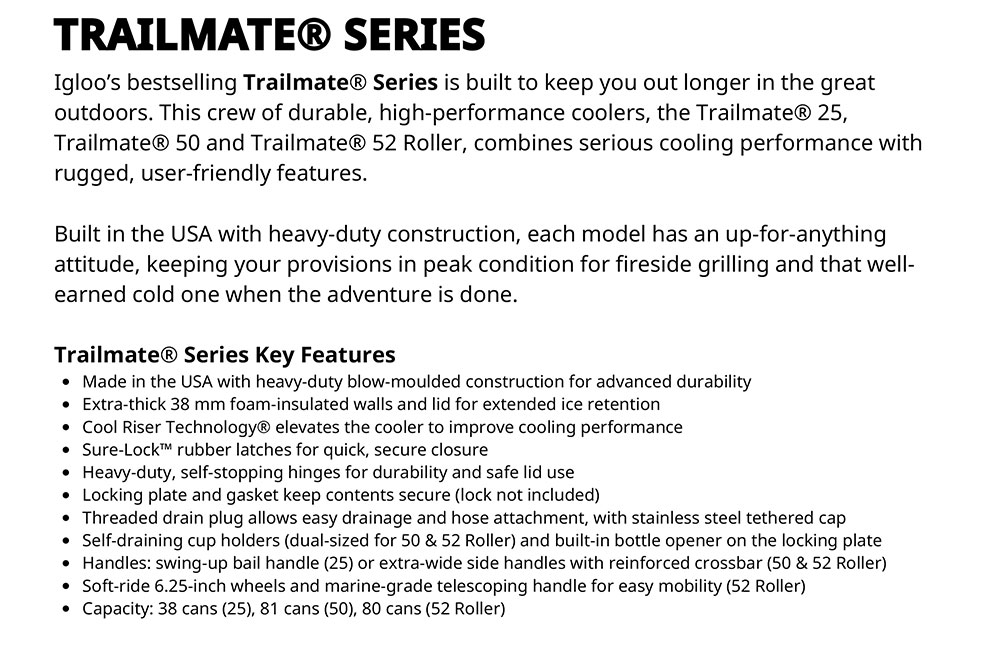 Trailmate Series Press Release