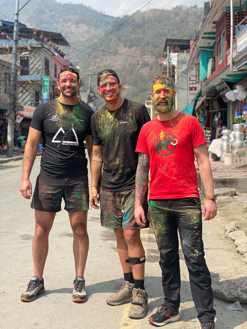 l r Arron Collins Thomas Ed Jackson and Ben Halms after arrival in Nepal 002
